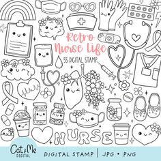 the digital stamp set is designed to be used as a coloring page for children's drawings