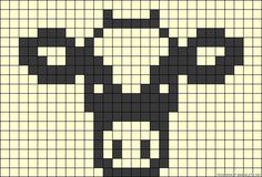 a cross stitch pattern with the shape of a dog