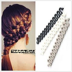 EseeAier 3Pcs (Black,Grey,White) Women Hair Styling Clip DIY French Hair Braiding Tool Roller Bun Maker Hairstyle Braid Plait Hair Braiding Tool Hair Accessories 3Pcs (Black,Grey,White) Women Hair Styling Clip DIY French Hair Braiding Tool Roller Bun Maker Hairstyle Braid Plait Hair Braiding Tool Hair Accessories "Material: Plastic. Size: 19.5cm x 2.5cm. 3Color: Black,Gray and White. Good for going party or banquet Brings you a new hair style in seconds. A practical styling tool which can help y Plait Hair, Bun Maker Hairstyles, Lazy Girl Hairstyles, Hair Braiding Tool, Braid Tool, Awesome Hairstyles, French Braids, Plaits Hairstyles, Quick Weave Hairstyles