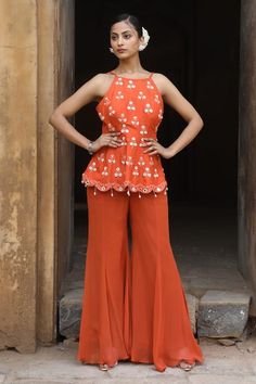 Sarara Dress, Haldi Outfits, Embroidery Mirror, Recycled Dress, Designer Kurti Patterns