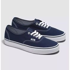 Nwot Navy Blue Authentic Vans Size: Womens 8 Never Worn Minor Scuffs Marks On Shoes. Scuff Marks Shown In Pictures. No Shoe Box Low Top Vans, Authentic Vans, Van Color, Vans Blue, Womens Vans, Vans Shoes, Shoe Box, On Shoes, Low Top