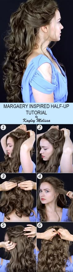 Renn Faire Hairstyles, Game Of Thrones Hairstyle, Game Of Thrones Inspired Wedding Hair, Margaery Tyrell Hairstyles, Margaery Tyrell Hair, Got Hairstyles, Margery Tyrell Hair, Game Of Thrones Hairstyles Tutorial, Lagatha Vikings Hair