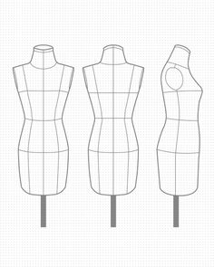 three mannequins are shown with different sizes and shapes on the top one