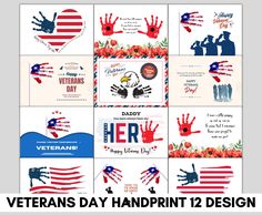 veterans day handprint 12 designs