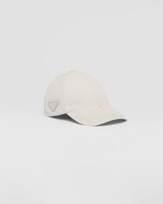 Chalk White Corduroy Baseball Cap | PRADA Ballerina Slippers, Mens Travel, Mens Travel Bag, Cap Men, Chalk White, Triangle Logo, Women Essentials, Mens Fall, Berlin Germany