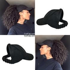 When I find something I want, I save it to Shoptagr! Curly Hair And Hats, Natural Hair Accessories, Long Hair Tips, Hats Black, Glossy Hair, Satin Bonnet, Afro Hair