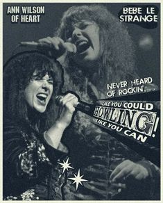 an advertisement for the rolling tour featuring two women singing and holding microphones in their hands