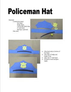 the instructions for how to make a police hat