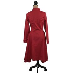 This long sleeve red midi shirt dress is a collared button up with fit and flare full skirt and is done in a cotton, spandex blend. Also available in WHITE here: https://www.etsy.com/listing/673118387/casual-long-sleeve-white-dress-button-up?ref=shop_home_active_61 Each piece in our HEART ALTERED collection has been embellished with our signature ♥ charm. 95% cotton, 5% spandex Hand wash, dry flat. Measurements: Small ~ Shoulders ~ 14 inches Sleeve length ~ 25 inches Bust ~ 35 inches Waist ~ 31- Casual Red Button-up Midi Dress, Red Button-up Shirt Dress Casual, Cheap Red Button-up Dress, Red Button-up Casual Shirt Dress, Bohemian Floral Dress, Red Button-up Dress With Button Closure, Red Midi, Collared Shirt Dress, Long Sleeve Casual Dress