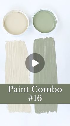 three paint colors with the words paint combo 16