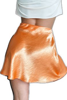 Chic Stretch Orange Skirt, Orange Stretch Skort For Summer, Summer Stretch Orange Skort, Chic Orange Summer Skort, Orange Stretch Skort For Spring, Stretch Orange Skort For Spring, Spring Orange Stretch Skort, Fitted Orange Mini Skirt For Spring, Orange Skort For Summer