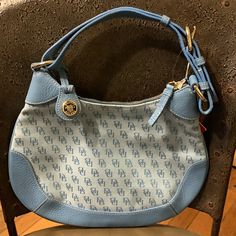 Light Blue With Db Stamping Dooney & Bourke Bags, Dooney Bourke, Shoulder Bags, Color Blue, Light Blue, Bag Lady, Shoulder Bag, Women Shopping, Blue