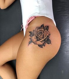 Roses Tattoos, Bum Tattoo, Hip Tattoos Women, Leg Tattoos Women, Tattoo Women