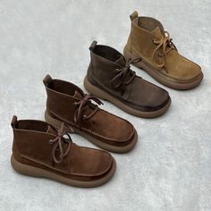 Casual Winter Shoes, Flat Ankle Boots, Winter Heels, Short Leather Boots, Oxford Boots, Ankle Boots Flat, Comfortable Flats, Martin Boots, Western Cowboy Boots