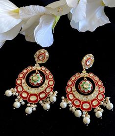 Height = 90 mm || Width = 56 mm weight : 1 oz. Handmade Design Indo Western Earring Gorgeous kundan, pearls, meenakari contemprory earrings, light weight Highest quality and craftsmanship, Ready to ship from Edison NJ USA Please contact us any questions Multicolor Meenakari Chandbalis, Red Meenakari Chandbalis, Festival Chandbali Jhumkas With Motifs, Round Meenakari Danglers For Diwali, Multicolor Round Cutdana Earrings, Multicolor Kundan Earrings With Motifs, Multicolor Chandbali Earrings With Motifs, Fusion Meenakari Dangle Chandbalis, Fusion Style Meenakari Chandbalis Dangle