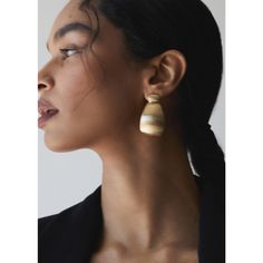 Jade Ruzzo Large Cowbell Earrings in 18K Yellow Gold: Ready to ship in 6-8 weeks. Done in 18-karat yellow gold with a brushed finish, these sizable cowbell-inspired earrings make a statement. They’re designed with rounded edges that make them look more regal than rustic, and hinged backs that keep them secure in your lobes.18k yellow gold, satin finish Height: 48mm; width: 25mm Made in USA. Xmas Jewelry, Large Statement Earrings, Cow Bell, Gold Satin, 8 Weeks, Satin Finish, Statement Earrings, Jade, Made In Usa