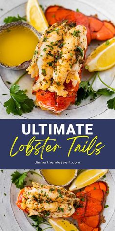 My easy delicious baked Ultimate Lobster Tails recipe for perfectly tender, flavorful, and buttery lobster meat every time. Try it tonight! Baked Lobster Tail Oven, Lobster Tail Recipe Baked, Broiled Lobster Tail, Slow Cooker Appetizers