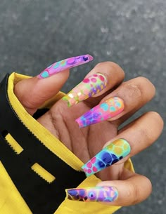 Rolling Loud Nails, Shroom Nails, Energy Nails, Kidcore Nails, Rave Nails, Neon Summer, Classic Nail, Nails Bright, Hippie Nails