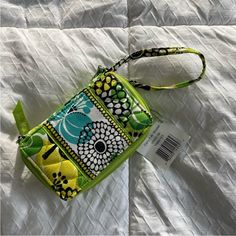 Vera Bradley Carry It All Wristlet In Lime's Up Nwt No Defects! Color: Lime's Up! Open To Offers! Product Details - Detachable Strap With Clasp - Zipper Wallet Entry - Id Window - Credit Card Slots - Front Magnetic Snap For Phone Pocket - Phone Pocket Fit Phone Size 5" X 2.5" Trendy Green Rectangular Wristlet, Green Adjustable Rectangular Wristlet, Adjustable Green Rectangular Wristlet, Green Trendy Wristlet For Everyday Use, Trendy Green Wristlet For Everyday Use, Boho Wallet, Vera Bradley Disney, Pink Wristlet, Quilted Wallet