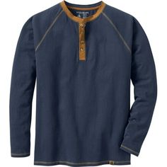 We promised you great everyday apparel for hunters, this piece is no exception. Distressed seams give this men's henley a rugged look, while sueded cotton gives it a soft feel. It's a perfect fit for your outdoor lifestyle, with easy-moving raglan long sleeves and a 4-button placket for easy on/off. Contrast stitching, Legendary label at hem. Big & Tall sizes are designed for men over 6'2" and add 2" in body length and 1-12" in sleeve length Material: 100% Cotton Wash: Machine wash cold with lik Rugged Look, Mens Henley, Henley Shirt, Sweatpants Set, Henley Shirts, Mens Clothing, Casual Shirts For Men, On Off, Shirt Online