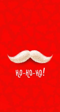 a white moustache on a red background with the words oh - oh written below it