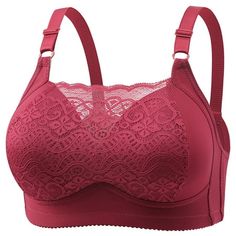 Wycnly Wireless Bras for Women Lace Patchwork Full Coverage Push up Plus Size Daily Bra Ladies Underwire Seamless Full Figure Bras Lace Bra Summer Saving Bras PLEASE NOTE: Our clothes all are designed for Asian figure,which means would be smaller than normal US sizes Colors may be slightly different depending on computer and monitor settings. Please check the Size Chart before order. If you are not sure the size, please send message to us. Product Description: Season:Spring,Summer,Fall,Winter Ge Womens Bra, Bras Lace, Wireless Bras, Fashion Everyday, Plus Lingerie, Bra Size Charts, Cute Bras, Summer Savings, Lace Patchwork