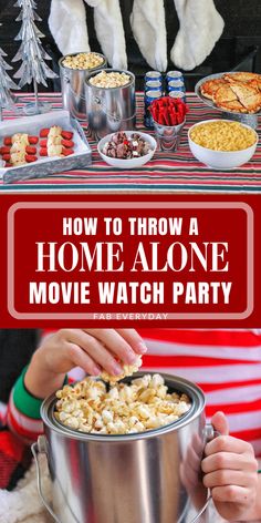 Home Alone Themed Dinner, Home Alone Dinner Ideas, Christmas Vacation Party Food Ideas, Home Alone Movie Night Food, Home Alone Themed Food, Home Alone Movie Night Ideas, Home Alone Food Ideas, Christmas Movie Night Menu Ideas, Home Alone Printables Free