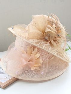 Hats Headwear Tulle Bucket Hat Straw Hat Sun Hat Casual Holiday Kentucky Derby Horse Race Ladies Day Vintage Style Elegant Lace With Feather Lace Headpiece Headwear Lace Headpiece, Kentucky Derby Horses, Derby Horse, Horse Race, Elegant Hats, Casual Hat, Kentucky Derby, Horse Racing, Style Elegant