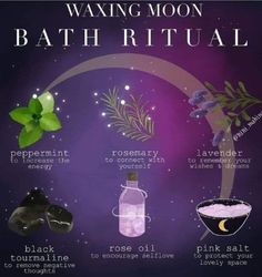 Bath Rituals, Moon Activities, Gibbous Moon, Goddess Magick, Lunar Magic, Waxing Moon, Waning Moon, Moon Bath