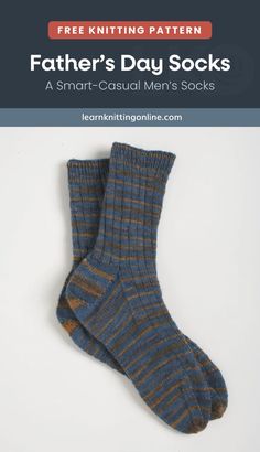 father's day socks with the text free knitting pattern