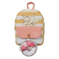 Pokemon fans will love toting around this artsy Pikachu mini backpack! The classic anime character accessory bag is packed with features to keep your valuables safe, including a front zip pocket, an inner slide pocket, and a detachable coin purse in the shape of a pokeball. The Pikachu bag is made of durable polyurethane, making it as easy to clean as wiping it down with a damp cloth. As an officially licensed Pokemon product, this cool mini backpack is a must have for any fan—and even makes a g Pikachu Pokeball, Pokemon Backpack, Pokemon Sketch, Poke Ball, Tech Bag, Classic Anime, Leather Laptop Backpack, Anti Theft Backpack, Bags Leather Handbags