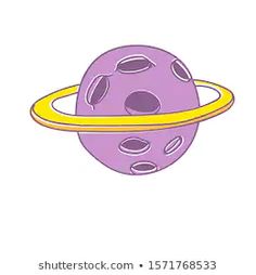 an image of a purple object with a yellow ring around it