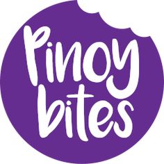 the pinoy bites logo is purple and white