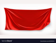 a red cloth hanging on the wall with room for text or image eps1084