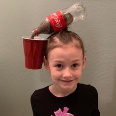 Funny Hairstyles For Kids, Easy Crazy Hair Day Ideas Kids, Gay Makeup, Hair Fails, Coke Can, Crazy Hat Day, Girl Hair Dos, Diy Kostüm, Hat Day