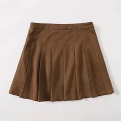 Plus Brown Suede Pleated Skirt Size 2x. Very Strong And Nice Material Pleated Skirt Plus Size, Brown Pleated Skirt, Pleaded Skirt, Shein Skirts, Bear Costume, Preppy Fall, Brown Skirt, Brown Skirts, Suede Skirt