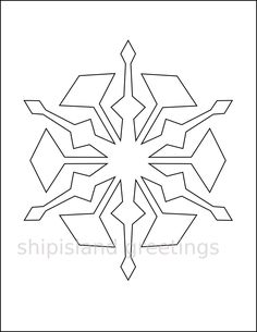 a snowflake is shown in black and white