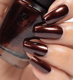 OPI fall nail polish colors bring out the big gems. autumn nail color Bring Out The Big Gems Opi, Nails Colours 2024, Copper Sparkle Nails, Opi Gel Chrome Nail Polish, Opi Jewel Be Bold Collection, Jewel Tone Nails Fall, Opi Gel Polish Colors Winter 2022, Rust Chrome Nails, Winter Nail Colors 2022 Gel