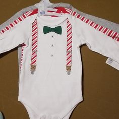 Cute Christmas Set Of 3 Long Sleeve Onsies. See Pictures For Details. Grey One Piece, Purple Romper, Baby Boy Christmas, One Piece Jumper, Newborn Onesies, Baby Minnie, Baby Minnie Mouse, Christmas Set, Carters Baby Boys