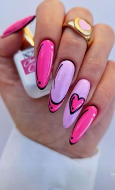 Pop Art Valentines Nails, Pastel Summer Nails, Beach Nails Art, 2023 Beach, Pop Art Nails, Beach Nail, Nails Art Designs, Art Designs Ideas, Art Deco Nails