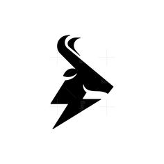 an animal head with lightning bolt in the middle