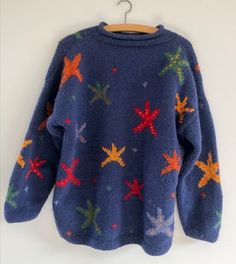 Knit Sweater Cute, Blue Star Clothes, Alien Outfit Aesthetic, Estilo Hippie, Cool Clothes, Looks Vintage, Fit Check, Look Cool