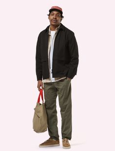 Men Hipster Outfits, Men Hipster, Oi Polloi, Coaches Jacket, Olive Pants, Outfits Hombre, Mens Fashion Smart