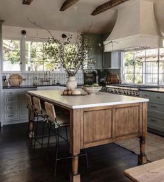 an instagramted photo of a kitchen island