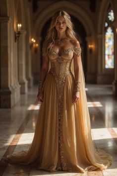 Warrior Queen Dress, Armor Dress, Bellatrix Lestrange, Golden Hair, Princess Sofia, Hrithik Roshan, Gala Dresses, Fantasy Dress