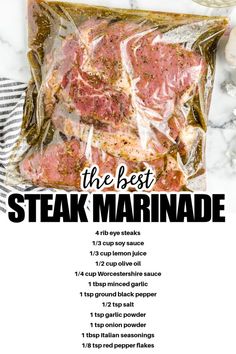 the best steak marinade recipe in a bag