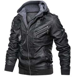 +BIKER+JACKET,    Jacket+Description  Shell+genuine+lambskin.  Lining+Soft+cotton+and+silk+mix+fabric.  Front+zip+fasten.  Two+chest+pocket.  Two+side+pockets.  One+inside+pocket.  All+the+jacket+are+custom+made.  All+US,+EU+&+UK+sizes+available+kindly+refer+the+attach+size+chart+image+of+the+lis... Leather Baseball Jacket, Faux Leather Motorcycle Jacket, Leather Jacket With Hood, Leather Jacket Style, Pu Leather Jacket, Men's Leather Jacket, Types Of Jackets, Motorcycle Leather, Winter Jacket Men