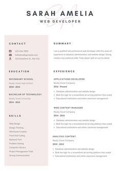 a professional resume for a web development company, it is designed in adobe and wordpress