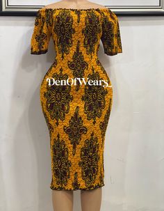 Embrace the beauty of African culture and express your unique sense of style with our Ankara Gown 👗  Elevate your wardrobe with this remarkable piece and become a vision of elegance and charm wherever you go.  It is a vibrant and exquisite dress that effortlessly combines tradition and style.  Crafted with meticulous attention to detail, this gown showcases the timeless beauty of African culture and the vibrant colors that define it. Accentuating the colors are delicate touches of red and bluish adding depth and contrast to the overall design.  Made from high-quality Ankara fabric, this gown not only looks stunning but also feels incredibly comfortable to wear.  Whether you're attending a wedding, a gala, or a special evening affair, our Ankara Gown is the perfect choice to make a bold fa Fitted Printed Maxi Dress In Ankara Fabric, Fitted Ankara Fabric Maxi Dress With Short Sleeves, Traditional Fitted Midi Dress For Party, Yellow Fitted Ankara Fabric Dress, Yellow Stretch Floral Print Dress, Elegant Fitted Dresses In Ankara Fabric, Elegant Fitted Ankara Midi Dress, Elegant Fitted Ankara Dresses, Traditional Fitted Long Dress