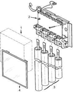 an assembly diagram showing the components for a refrigerator